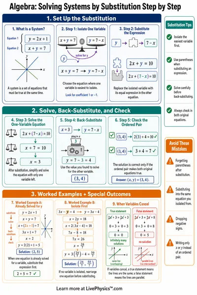 Solving Systems by Substitution Step by Step