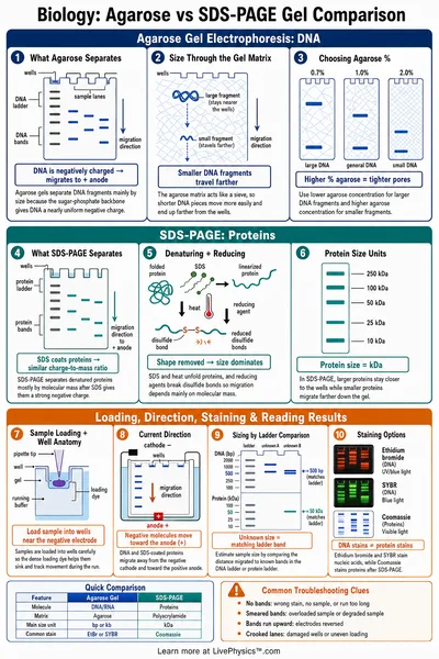 Agarose vs SDS-PAGE Gel Comparison