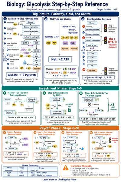 Glycolysis Step-by-Step Reference