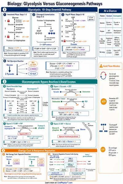 Glycolysis Versus Gluconeogenesis Pathways