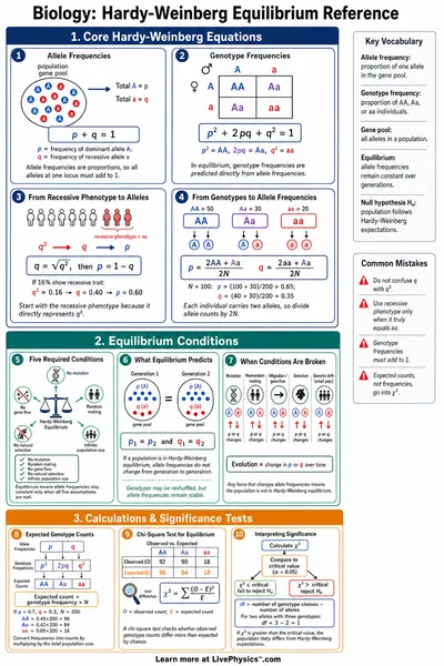 Hardy-Weinberg Equilibrium Reference