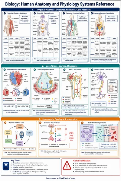 Human Anatomy and Physiology Systems Reference