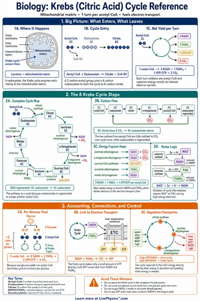 Krebs (Citric Acid) Cycle Reference