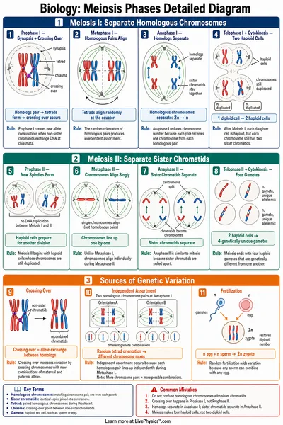 Meiosis Phases Detailed Diagram
