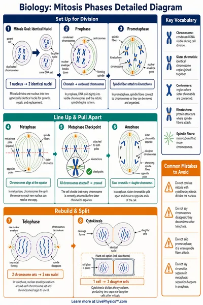 Mitosis Phases Detailed Diagram