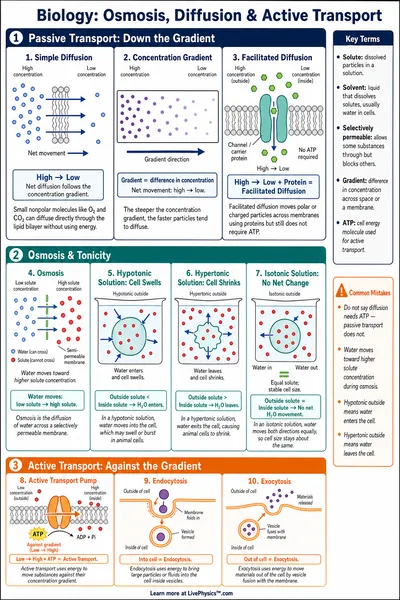 Osmosis, Diffusion & Active Transport