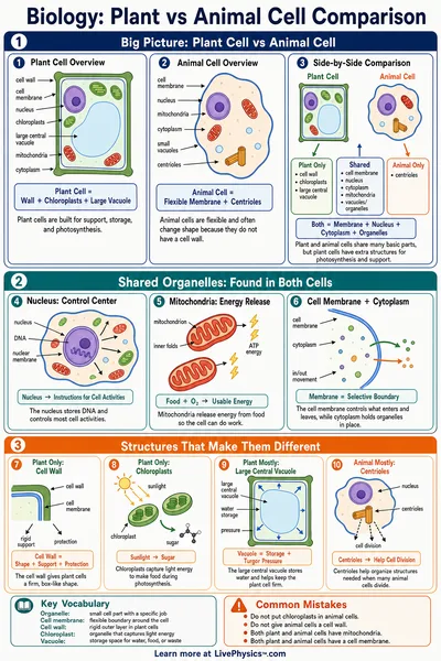 Plant vs Animal Cell Comparison