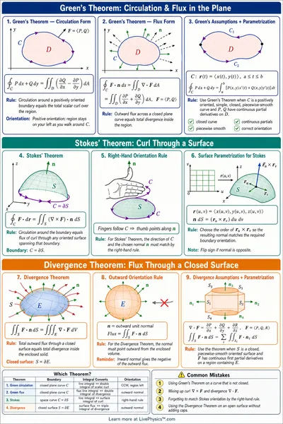 Vector Calculus Theorems Green, Stokes, Divergence