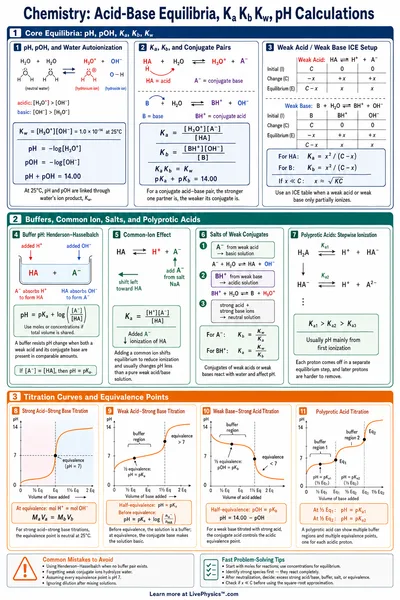 Acid-Base Equilibria, Ka Kb Kw, pH Calculations