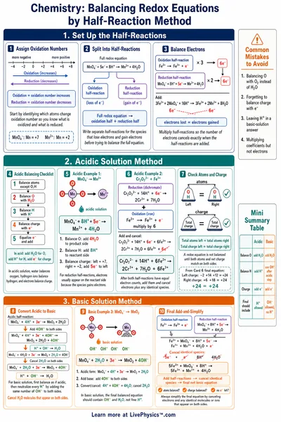 Balancing Redox Equations by Half-Reaction Method
