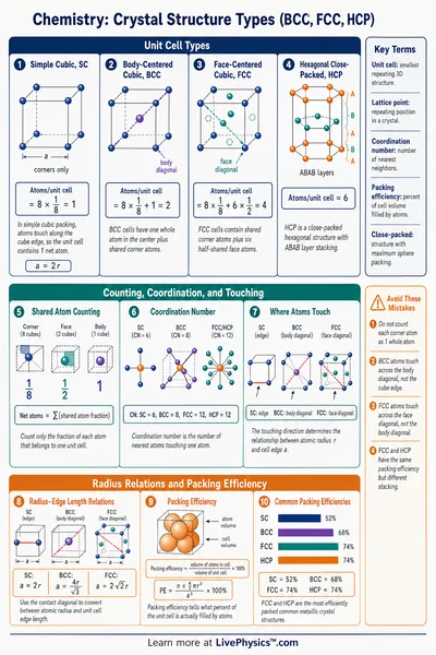 Crystal Structure Types (BCC, FCC, HCP)