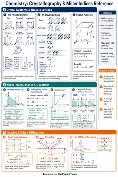 Crystallography & Miller Indices Reference