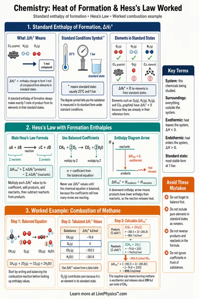 Heat of Formation & Hess's Law Worked