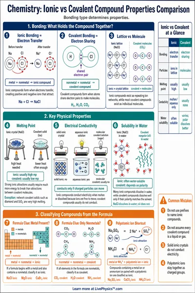 Ionic vs Covalent Compound Properties Comparison