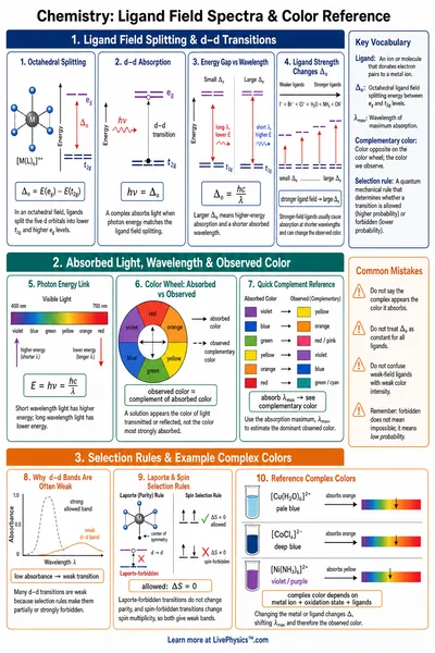 Ligand Field Spectra & Color Reference