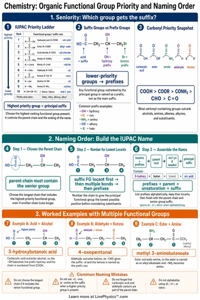 Organic Functional Group Priority and Naming Order