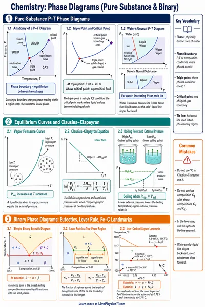 Phase Diagrams (Pure Substance & Binary)