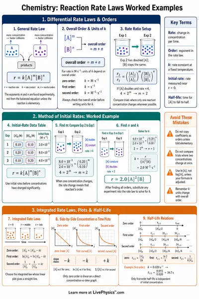 Reaction Rate Laws Worked Examples