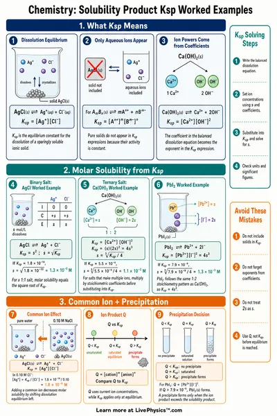 Solubility Product Ksp Worked Examples