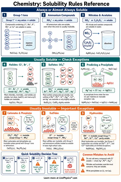 Solubility Rules Reference