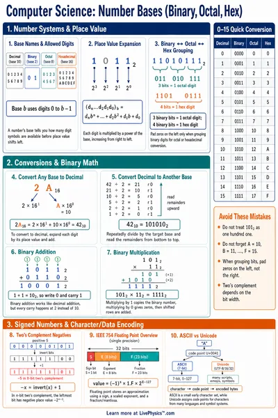 Number Bases (Binary, Octal, Hex)