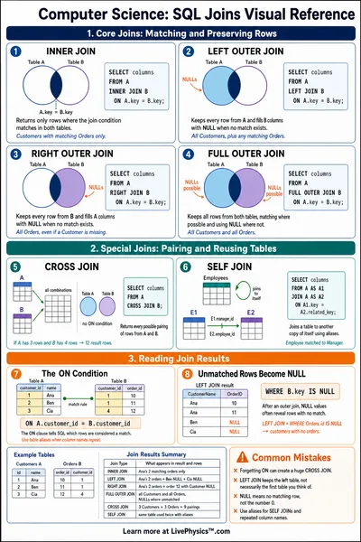 SQL Joins Visual Reference