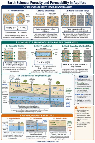 Porosity and Permeability in Aquifers