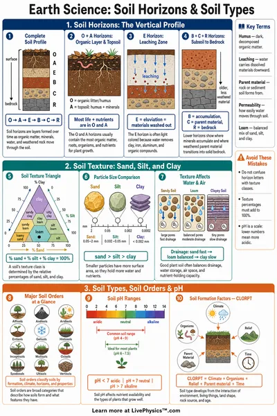 Soil Horizons & Soil Types
