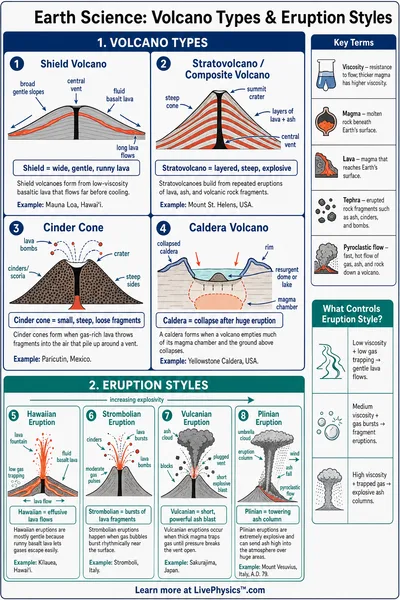Volcano Types & Eruption Styles