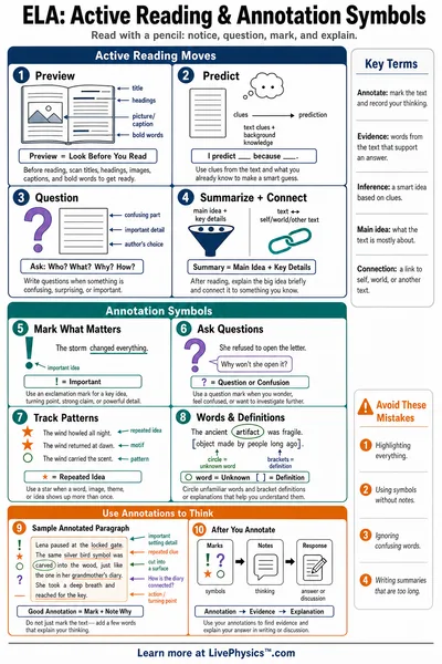 Active Reading & Annotation Symbols
