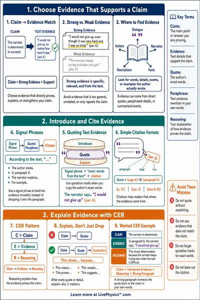 Citing and Integrating Textual Evidence Reference