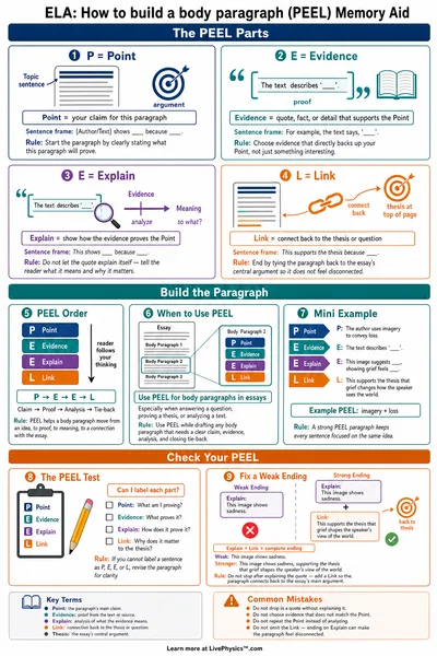 How to build a body paragraph (PEEL) Memory Aid
