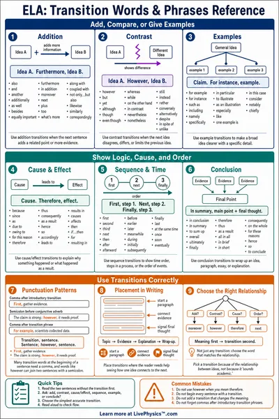 Transition Words & Phrases Reference