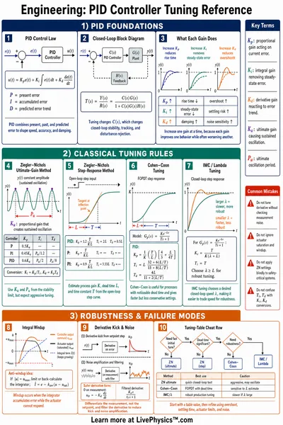 PID Controller Tuning Reference