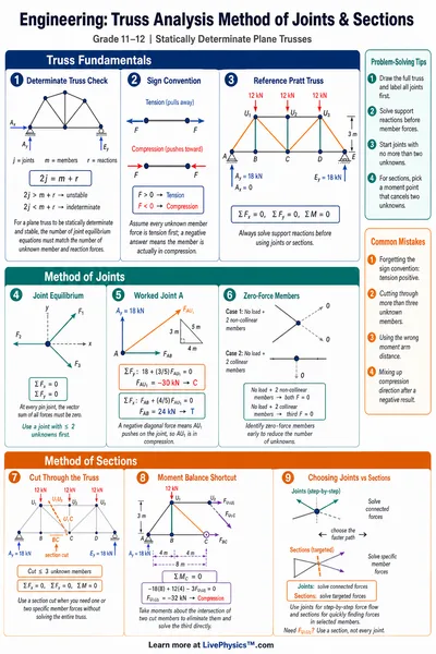 Truss Analysis Method of Joints & Sections