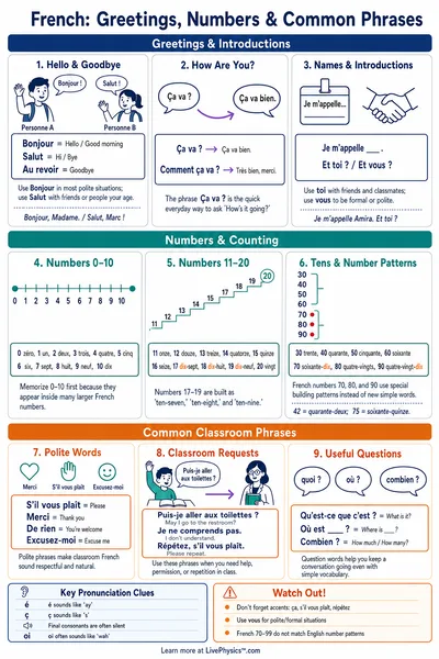 Greetings, Numbers & Common Phrases