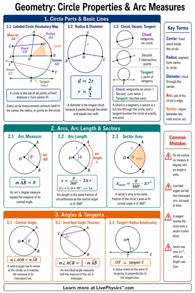 Circle Properties & Arc Measures