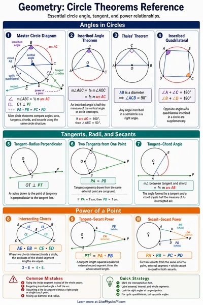 Circle Theorems Reference