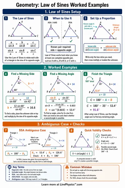 Law of Sines Worked Examples