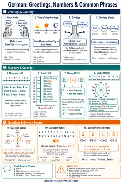 Greetings, Numbers & Common Phrases