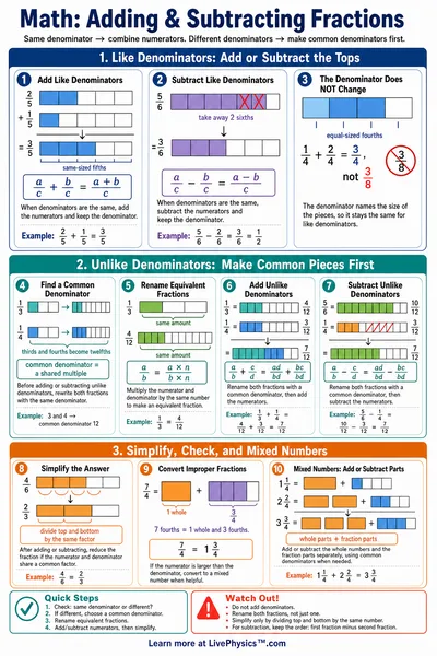 Adding & Subtracting Fractions