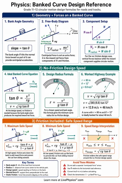 Banked Curve Design Reference