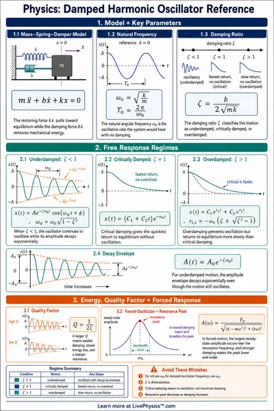 Damped Harmonic Oscillator Reference