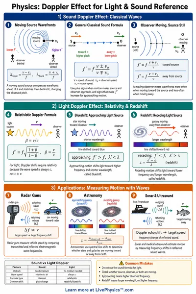 Doppler Effect for Light & Sound Reference
