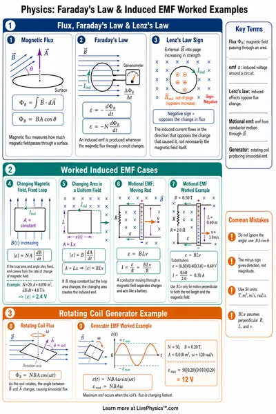 Faraday's Law & Induced EMF Worked Examples