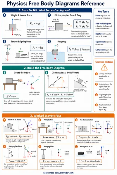 Free Body Diagrams Reference