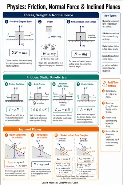 Friction, Normal Force & Inclined Planes