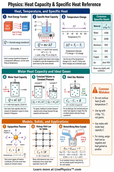 Heat Capacity & Specific Heat Reference