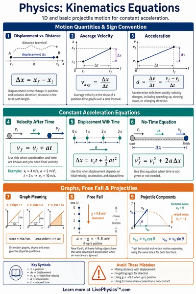 Kinematics Equations