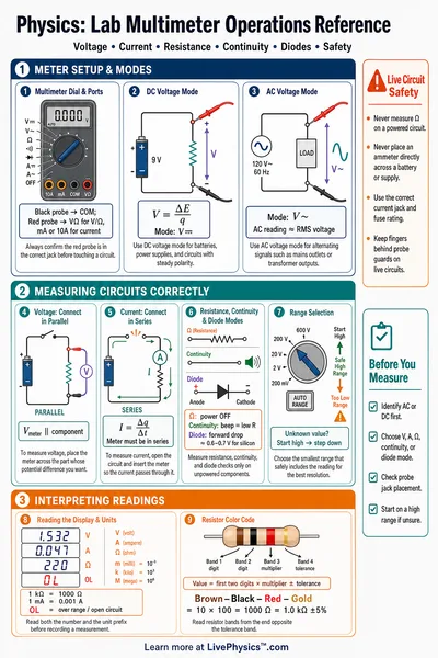 Lab Multimeter Operations Reference